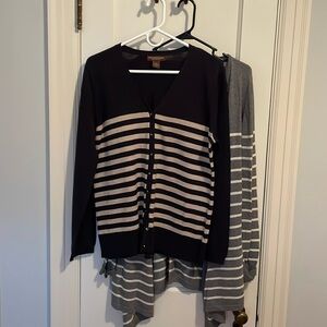 Two sweaters for one price; both size Large.